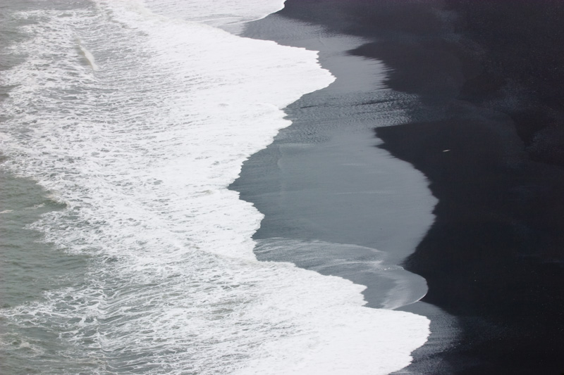 Waves On Black Sand Beach